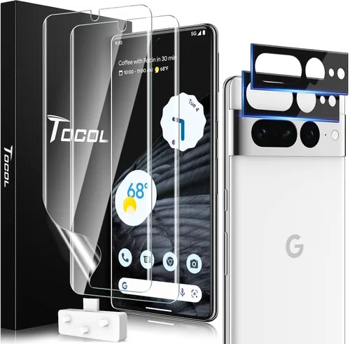 Vista 12 de TOCOL Intnl Pack - Protector de pantalla de vidrio templado de privacidad para iPhone 13 Mini de 5.4 pulgadas, protector de lente de cámara, sin