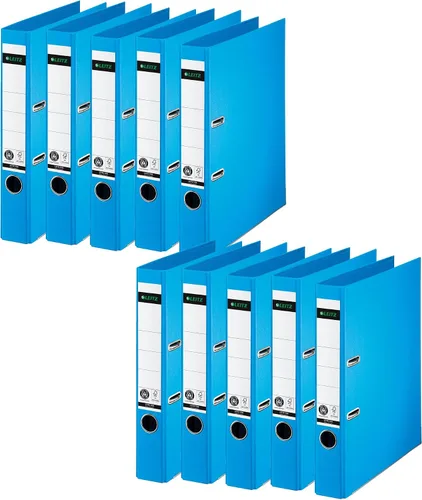 Vista 3 de Leitz Carpeta Quality-Vollpapier 180° - ASIN para padres - DE (4) Wide Light Blue Azul/claro