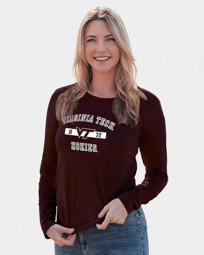 Vista 8 de Blue 84 NCAA - Camiseta de manga larga con licencia oficial de la NCAA para mujer, color del equipo atlético