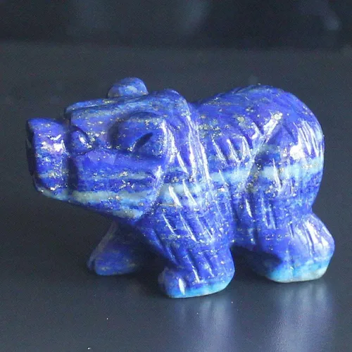 Vista 12 de Figura de oso de cristal tallada a mano de 1.5 pulgadas (9234)