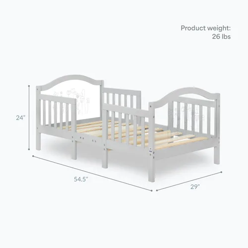 Vista 3 de Dream On Me Rosie - Cama infantil en color gris