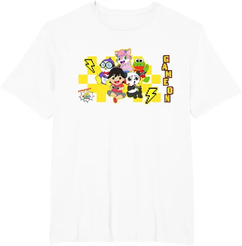 Vista 12 de Ryan's World Game On Characters Camiseta, Negro, S
