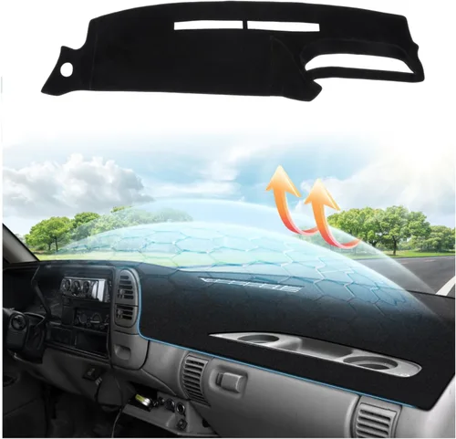 Vista 33 de CARTIST Cubierta de Tablero de Ajuste Personalizado para Chevy Chevrolet Silverado/GMC Sierra 1500 2014-2018, Silverado/GMC Sierra 2500HD 3500HD