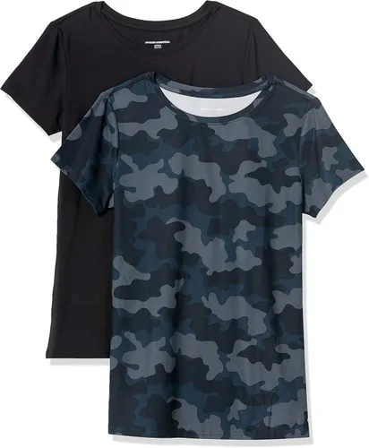 Vista 75 de Amazon Essentials Camiseta de manga corta con cuello redondo para mujer, de secado rápido, para entrenamiento, gimnasio, paquete múltiple