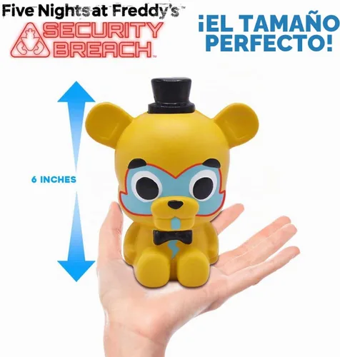 Vista 4 de Five Nights at Freddy's Security Breach Glamrock Freddy Mega SquishMe - Juguete de espuma con aroma a fresa de 6 ″