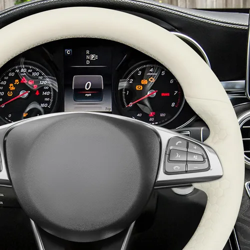 Vista 7 de MEWANT Cubierta del volante para Benz W205 AMG C43 C117 AMG GLA 45 X156 C218 W213 X253 C253 GLC 43 AMG W166 W222 SLC R172 R231