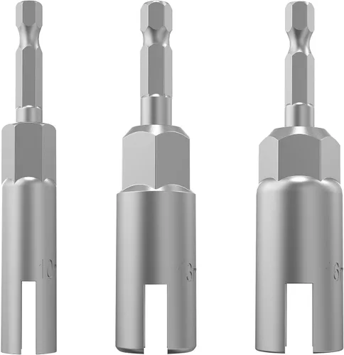 Vista 8 de Paquete de 2 (0.51 pulgadas, 0.594 pulgadas) 1/4 pulgadas, destornillador de tuerca hexagonal de 1/4 pulgadas, juego de destornilladores de tuercas