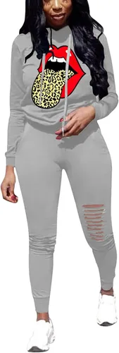 Vista 2 de Nimsruc Conjuntos de dos piezas para mujer, conjuntos casuales de pantalones de manga larga