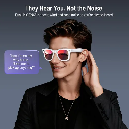 Vista 7 de Gafas Inteligentes AI Mejoradas con Cámara, Gafas de Cámara Antivibración de 800w, Traducción en Tiempo Real, Reconocimiento de Objetos AI