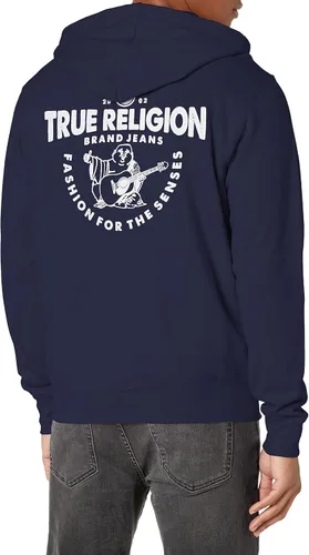 Vista 2 de True Religion Sudadera con capucha con cremallera para hombre