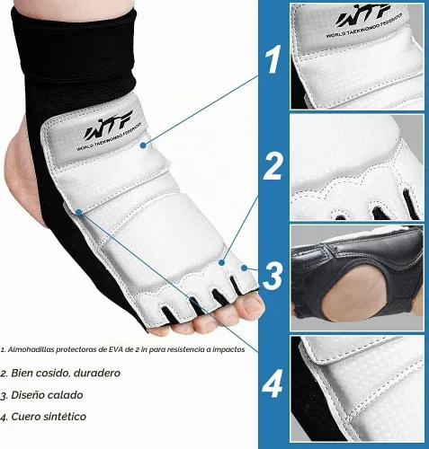 Vista 2 de Equipo de protección para Taekwondo Sparring Protector de pie para Karate Boxeo Sparring Protector de pie, Equipo de protección para pies de artes