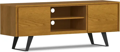 Vista 20 de SIMPLIHOME Lowry - Soporte para TV, consola de madera maciza de mango de 72 pulgadas de ancho en chapa de roble, moderno centro de entretenimiento