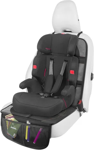 Vista 2 de Protector de asiento de automóvil con acolchado más grueso, tela 600D impermeable protector de asiento de bebé con bolsillos de almacenamiento