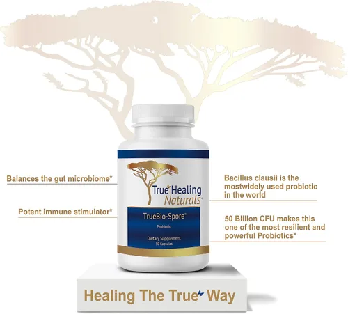 Vista 5 de True Healing Naturals - TrueBio-Spore - Suplemento probiótico - Resistente y potente con 50 mil millones de UFC de probióticos - 30 cápsulas