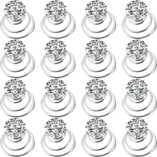 Vista 7 de WILLBOND Juego de 60 tornados de cristal de diamantes de imitación en espiral para bodas, novias, bailes, fiestas y ocasiones importantes con Champán