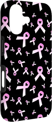 Vista 3 de Pink Ribbon Pattern Mestastatic Breast Cancer Awareness Case for iPhone 17