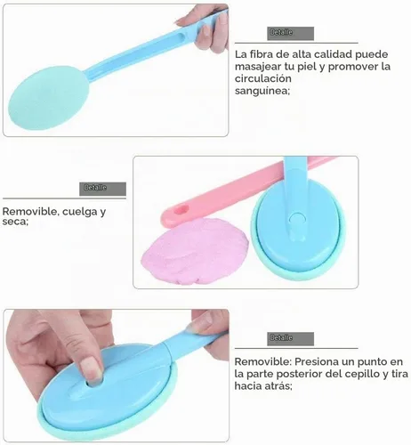 Vista 7 de Eyxformula Aplicador Fácil de Loción para la Espalda – Varita Aplicadora de Crema de Mango Largo con 2 Almohadillas, Herramienta para Aplicar