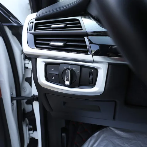 Vista 5 de ABS plástico coche interruptor decoración marco ajuste accesorios para BMW X5 f15 2014-2018 (cromo)
