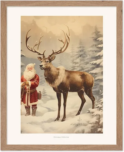 Vista 67 de Poster Master A Holly Jolly - Póster navideño, arte de invierno, diseño de pared moderno, regalo para hombres y mujeres, gran decoración para sala