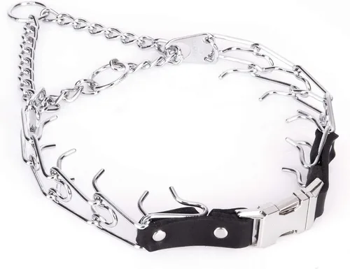 Vista 22 de Herm Sprenger Collar de Entrenamiento para Perros de Liberación Rápida Negro de Acero Inoxidable Collar Sin Tirones Hebilla de Cuero de Liberación