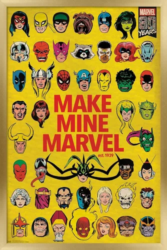 Vista 11 de Trends International Marvel Comics - Póster de 80 aniversario de Marvel - Póster de pared grupal, 22.375 x 34 pulgadas, versión sin marco