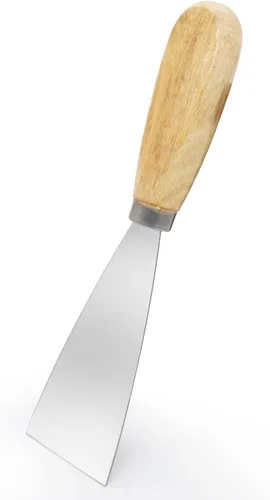 Vista 11 de Cuchillo de masilla, raspador de metal de 1 pulgada, cuchillos de mango de madera para paneles de yeso, calcomanías, papel de pared, parches