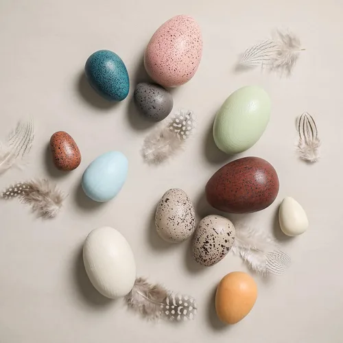 Vista 9 de Youuys Huevos de Pascua de madera para niños, huevos moteados de Pascua sintéticos, arte de bricolaje para manualidades para decoración del jardín