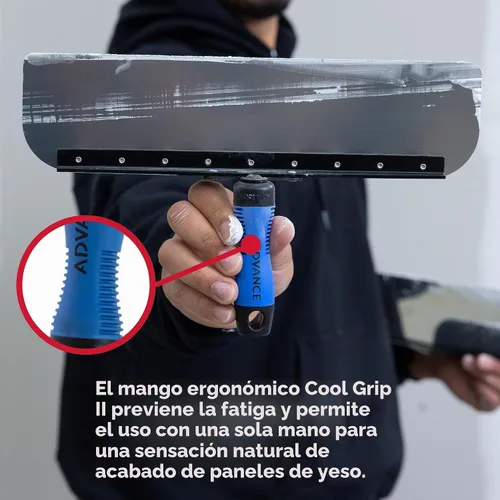 Vista 4 de Cuchilla de Alisado de Radio de Acero Inoxidable de 10" Advance Equipment MFG Co. (Modelo SB-10) Herramienta para Paneles de Yeso para Acabado