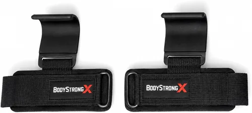 Vista 2 de Weight Lifting Hooks (Pair) – Heavy Duty Wrist Support Hooks for Deadlifts, Pull Ups, Shrugs & Rows – Non-Slip Steel Gym Hooks with Padded Neoprene