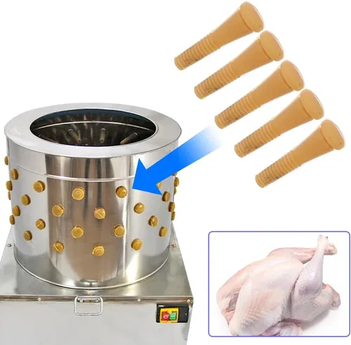 Vista 3 de Tiiyee - Dedos de desplumador de pollo, 50 unidades de goma para depilación