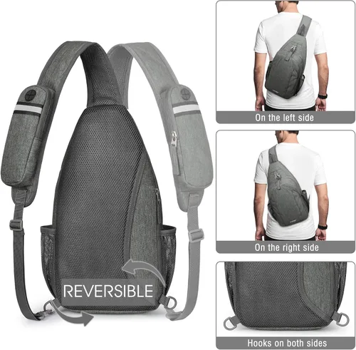 Vista 4 de G4Free Sling Bag RFID Bloqueo Sling Mochila+Bolso bandolera ligero