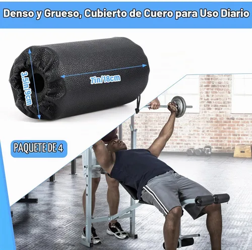 Vista 3 de Hollowfly 4 almohadillas de espuma para pies de repuesto para banco de pesas, mesa de inversión y equipos de ejercicio de gimnasio