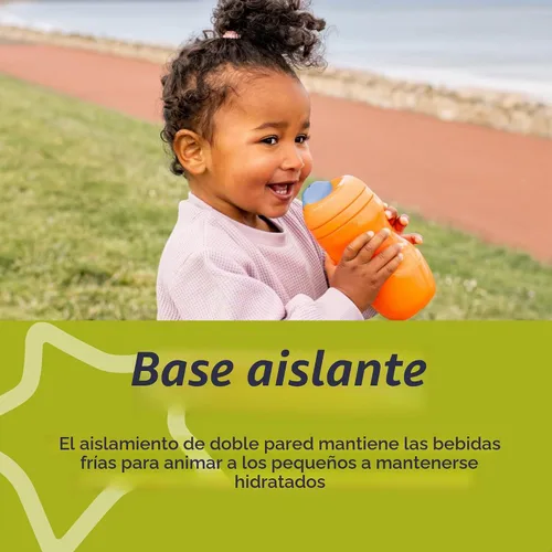 Vista 5 de Tommee Tippee Botella Sippee Aislada Superstar, 12m+, 9oz, Paquete de 3, Botella de Entrenamiento para Niños Pequeños sin Derrames, a Prueba