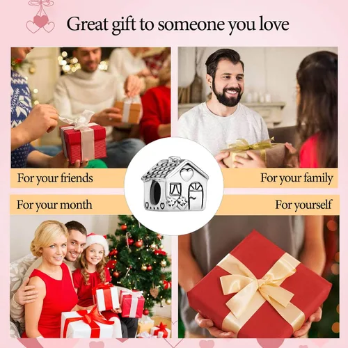 Vista 7 de VALGACLS Dijes de plata de ley 925 con forma de corazón para pulseras y collares, día de San Valentín, día de la madre, joyería para mujer