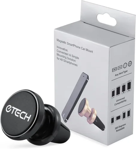 Vista 3 de eTECH Soporte magnético para teléfono de automóvil, montaje magnético universal para iPhone X / 8 Plus / 7 / 6S / 5S, Galaxy S5 / S6 / S7 / S8 / S9