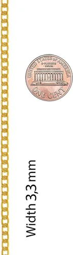 Vista 6 de LIFETIME JEWELRY Collares de cadena de eslabones cubanos biselados chapados en oro real de 24 quilates 0118in 0236in y 0374in