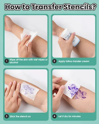 Vista 8 de Phomemo Impresora inalámbrica de plantillas de transferencia de tatuajes M08F con 1 bolsa de tatuaje multifuncional