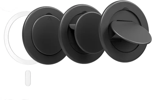 Vista 5 de Funda magnética para Samsung Galaxy A14 5G con soporte de agarre para teléfono, compatible con accesorios MagSafe (negro) (A14 5G)