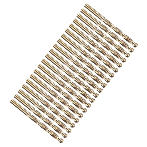 Vista 319 de PATIKIL Broca Jobber de 0.039 in, vástago recto M35 cobalto 5% acero de alta velocidad 135° acabado dorado para metal duro de acero inoxidable - 2