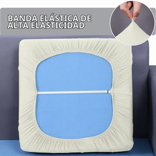 Vista 5 de hyha Fundas de cojín impermeables para sofá, fundas elásticas para asientos Beige
