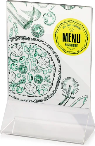 Vista 3 de New Star Foodservice - Tarjetero acrílico para menú, 4 x 6 pulgadas, transparente, juego de 12