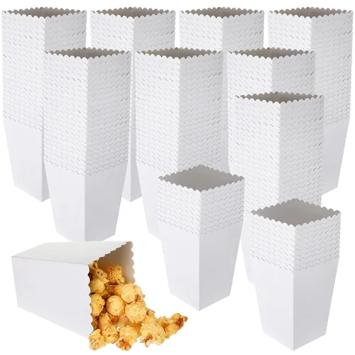 Vista 11 de Meanplan Cajas de palomitas de maíz para fiesta Mini soporte para palomitas Negro