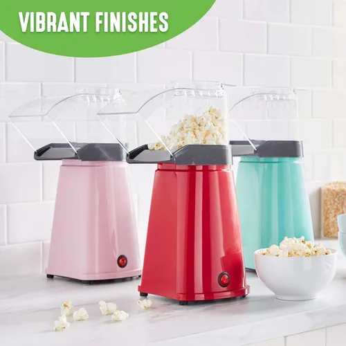 Vista 6 de GreenLife Máquina eléctrica para hacer palomitas de maíz, máquina de aire caliente, bandeja de medición de maíz y fusión de mantequilla, interruptor