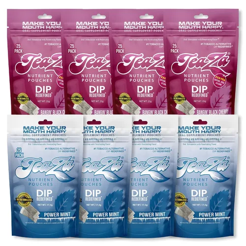 Vista 16 de Teaza Bangin' - Bolsas energéticas de hierbas alternativas al tabaco sin nicotina, bolsas de inmersión saludables para tabaco, sabor prémium a