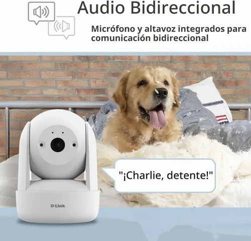 Vista 6 de D-Link Cámara de seguridad interior de 360° View 2K Pan & Tilt WiFi