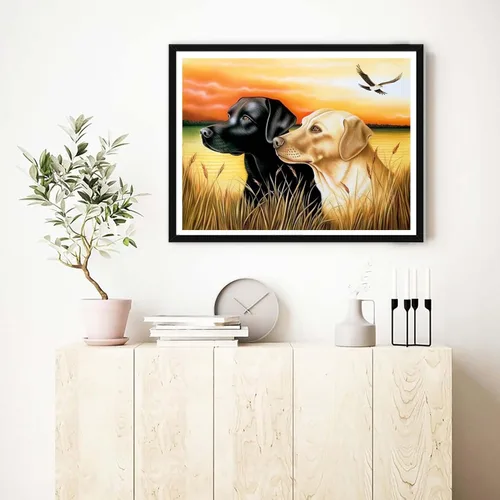 Vista 4 de VAIIEYO Kits de arte de diamantes para perros adultos, pintura de diamante, cachorro de animal, pintura por números para mascotas, taladro completo