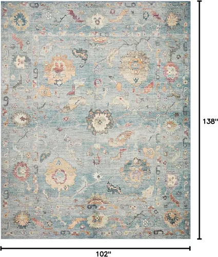 Vista 115 de Loloi Margot - Alfombra de área terracota/laguna de 7'-6" x 9'-6