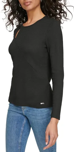 Vista 3 de Calvin Klein Tejido cruzado de manga larga para mujer
