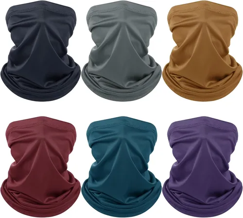Vista 9 de Geyoga 6 piezas de protección UV para el verano, polaina de cuello refrescante, ropa para la cara, polaina para cuello, bufanda, protector solar