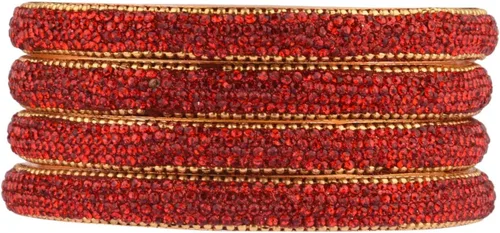 Vista 6 de Efulgenz Indian Bangles for Women Indian Bangle Set Bollywood Style Rhinestone Crystal Bridal Bracelet Jewelry Set for Women Girls Christmas Gifts